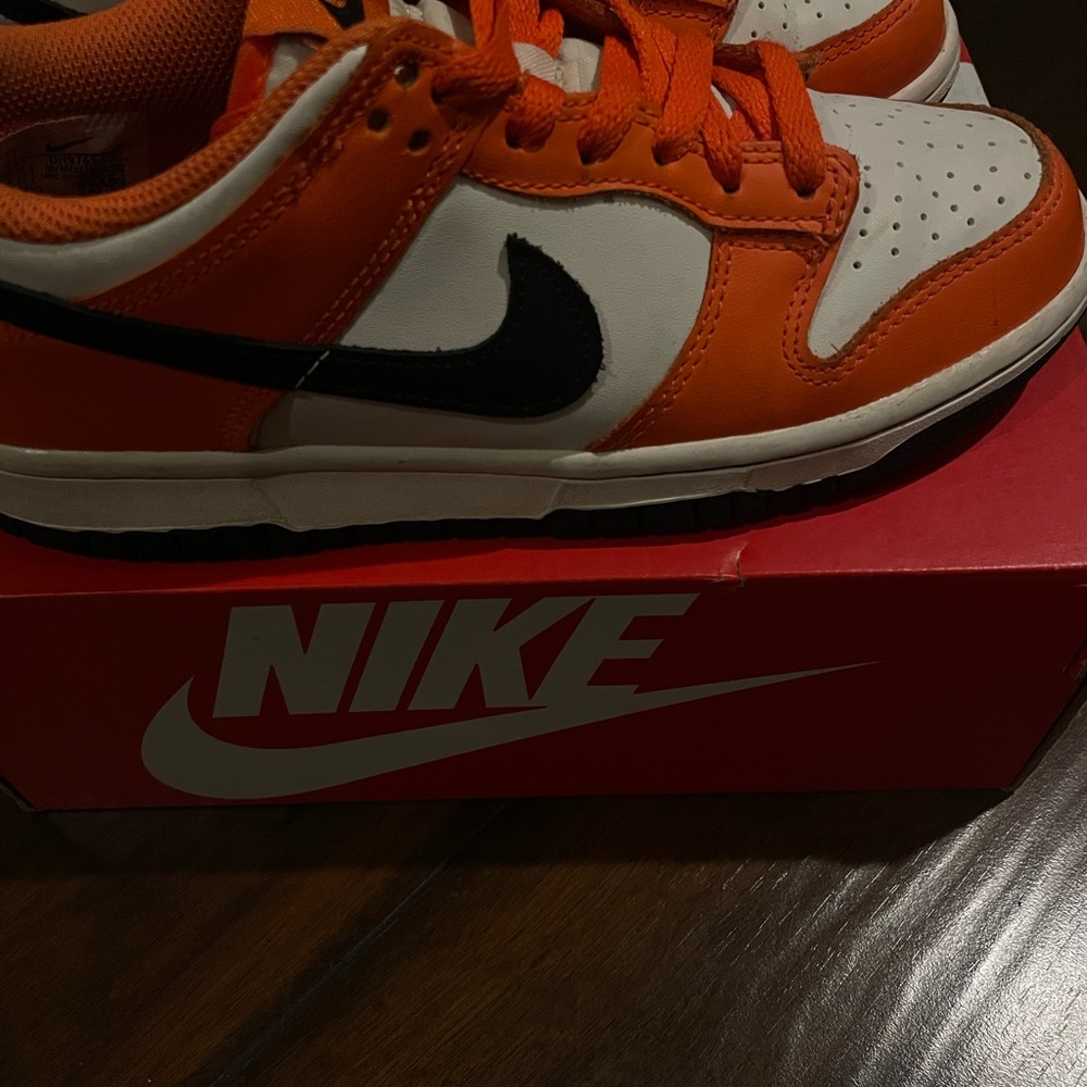 Nike Vibrant Orange and White Shoes